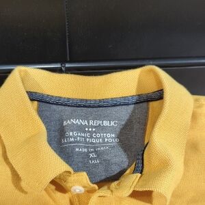 Banana Republic Yellow Men's Polo Shirt